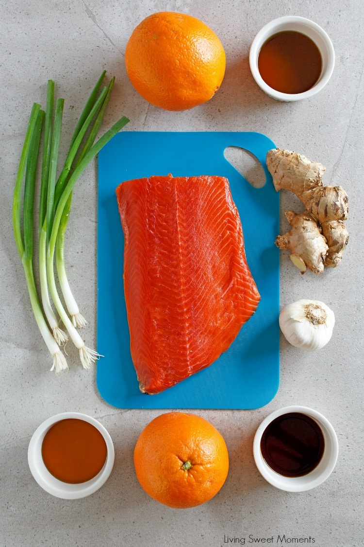 Orange Ginger Glazed Salmon Recipe This delicious & elegant salmon Recipe is so sweet, tangy, and full of flavor! Perfect as an easy weeknight dinner idea.