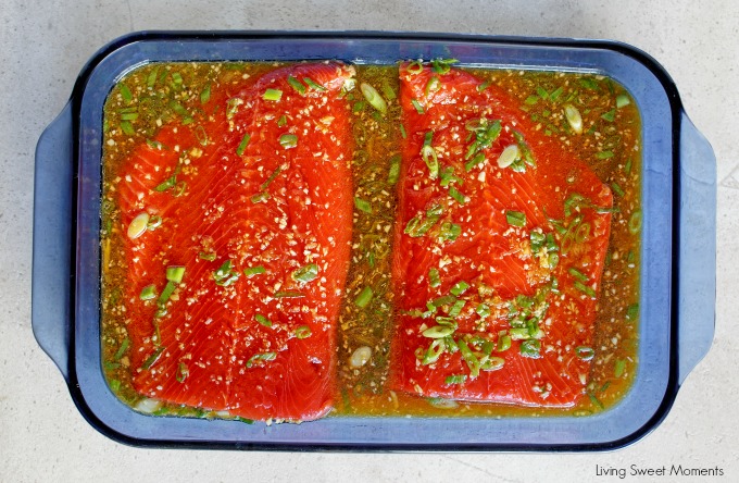 Orange Ginger Glazed Salmon Recipe This delicious & elegant salmon Recipe is so sweet, tangy, and full of flavor! Perfect as an easy weeknight dinner idea. 