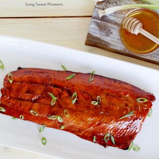 This delicious ginger soy salmon recipe requires only 5 ingredients and is ready in 25 minutes or less. The perfect healthy quick weeknight dinner idea.