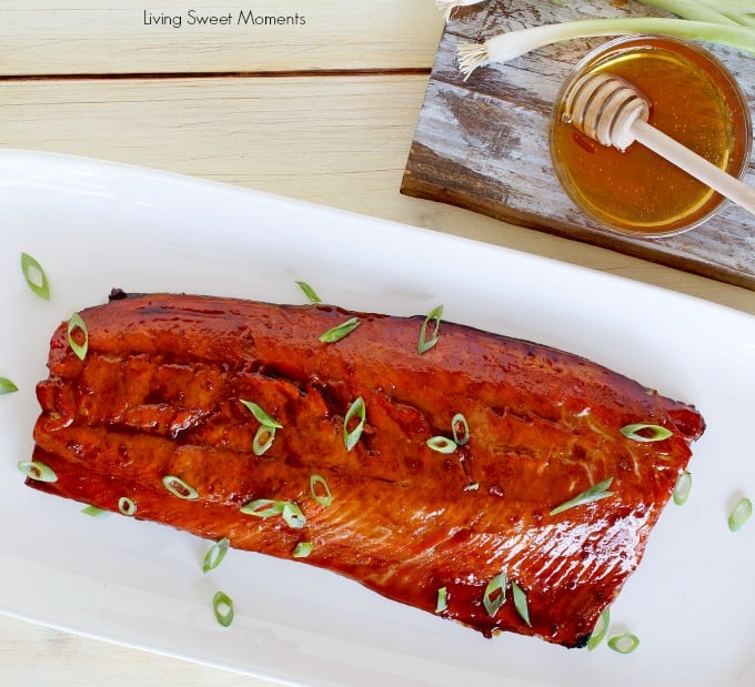 This delicious ginger soy salmon recipe requires only 5 ingredients and is ready in 25 minutes or less. The perfect healthy quick weeknight dinner idea.