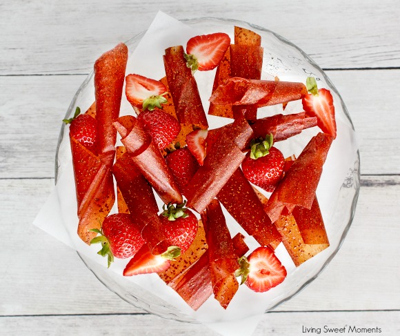 Homemade Strawberry Fruit Roll Ups Recipe - Living Sweet Moments