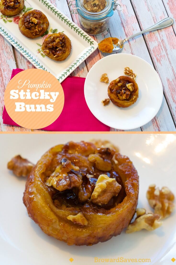 These delicious Pumpkin Walnut Sticky Buns are super easy to make and ready in 45 minutes or less. The perfect brunch recipe for fall. 