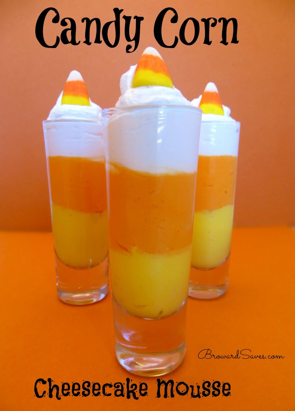 candy corn cheesecake mousse