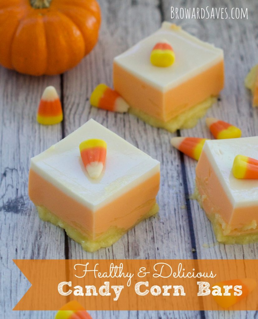 These healthy Candy Corn Bars are made with Yogurt and Jell-O. Both fat and sugar free. They are delicious, easy to make and kids love it.