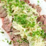 Easy Flank Steak Recipe made in 10 minutes with a tangy wine and mustard sauce. Easy enough to make on a weeknight and elegant enough to serve with company.