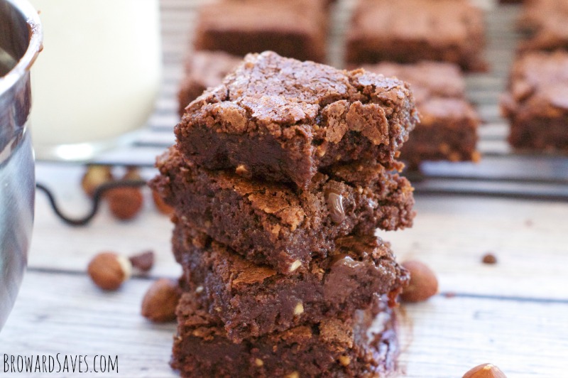 Sinful and delicious! These fudgy Nutella Brownies taste amazing! Made with real chocolate and hazelnuts. Try it and it will become your favorite recipe!
