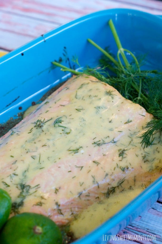 Creamy Dill Baked Salmon Recipe - Living Sweet Moments