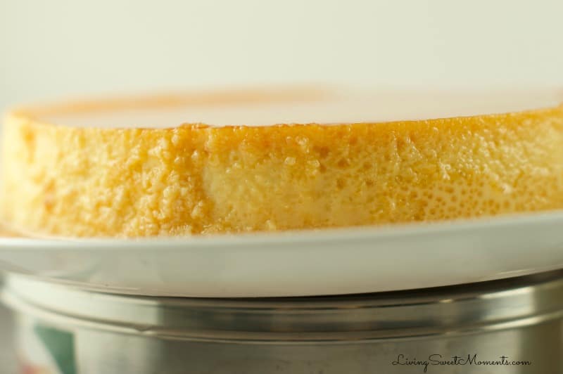 This gluten free Eggnog Flan is super easy to make and is the perfect Holiday dessert to serve at parties and celebrations. 