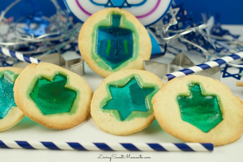 Delicious Hanukkah stained glass cookies. So easy to make and fun with kids! Create this delicious effect in few easy steps. Sweet, crumbly and oh so yummy.