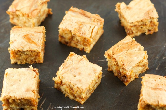 Brown Butter Blondies With Dulce De Leche