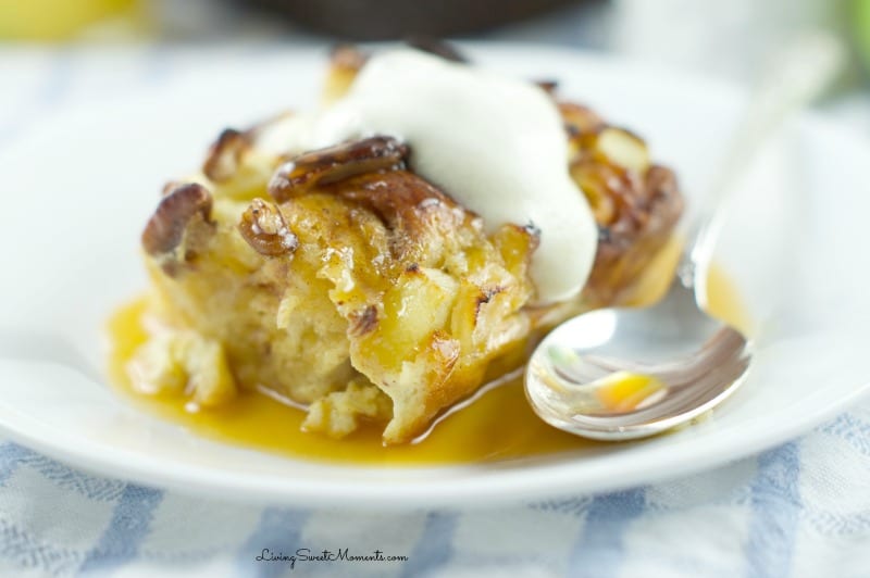 This delicious Cinnamon Apple bake with Orange Maple Glaze recipe is made with refrigerated cinnamon rolls. The perfect easy breakfast or brunch idea!