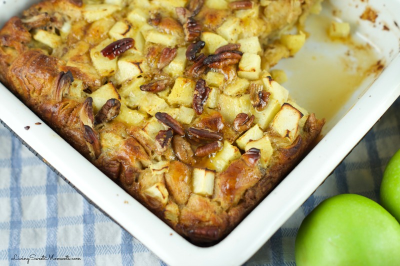 This delicious Cinnamon Apple bake with Orange Maple Glaze recipe is made with refrigerated cinnamon rolls. The perfect easy breakfast or brunch idea!