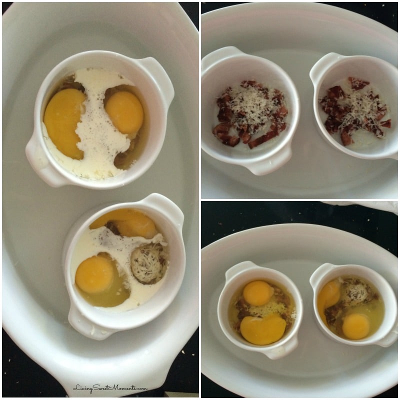 Cheesy Oeufs en Cocotte / Eggs in Pots - Chocolates & Chai