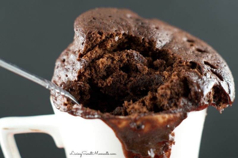 This delicious Microwave Nutella Mug Cake Recipe is made from start to finish in 5 minutes or less. Simple ingredients make this moist, chocolatey cake 