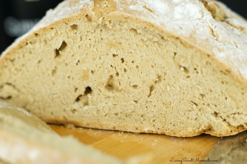 Guinness Irish Soda Bread - Delicious and easy to make homemade beer bread. Enjoy a deep flavor with without a lot of kneading. This bread requires no yeast at all!