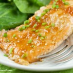 Apricot Glazed Salmon - Just 4 ingredients is all it takes to make this elegant and easy quick weeknight dinner. The Baked Salmon is juice, sweet and tasty.