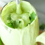 Avocado Cilantro Cream - Easy to make, Tangy dipping sauce for tacos and other Mexican goodies. Avocado, Cilantro, Lime and sour cream are blender together.