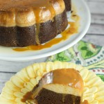 Chocoflan Cake - this easy latin cake is moist and delicious. A combination of flan and chocolate cake with a drizzle of caramel sauce. Perfect dessert.