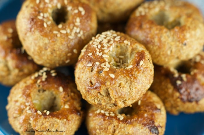 Passover Bagels - Super easy to make and delicious. These Passover rolls are sweet and savory with a sesame topping. Serve them warm on your Pesaj Seder