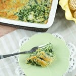 Spinach Souffle Recipe - This easy weeknight side dish is very easy to make and delicious. The perfect Spring recipe to bake in the oven and entertain with.