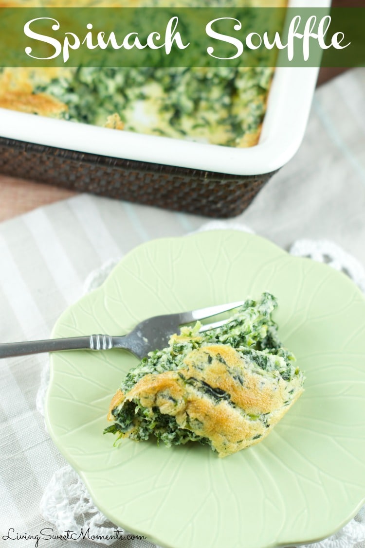 Spinach Souffle Recipe - This easy weeknight side dish is very easy to make and delicious. The perfect Spring recipe to bake in the oven and entertain with. 