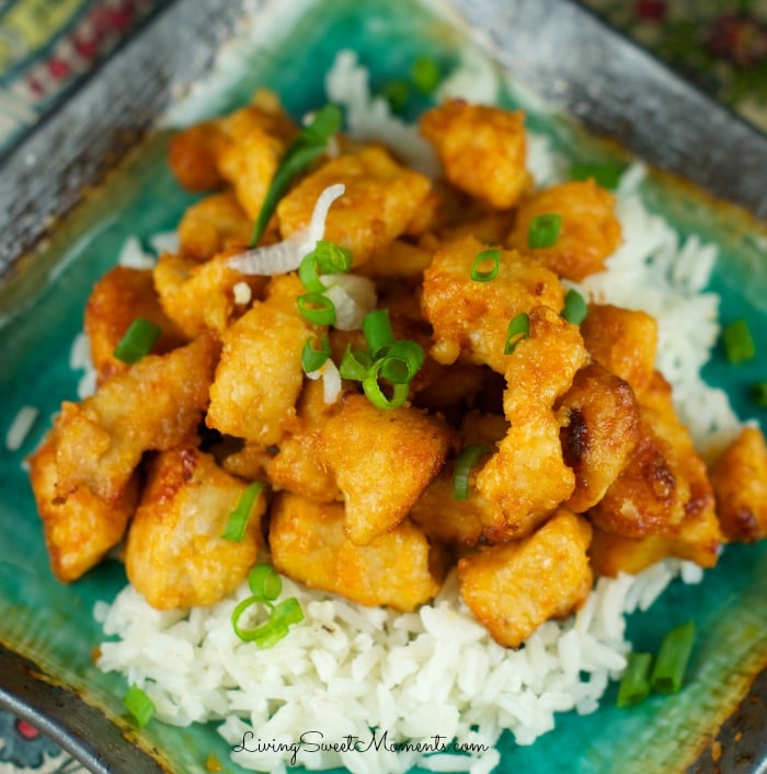 Sweet And Sour Chicken - An easy weeknight recipe that's super tasty. No need to order Chinese take-out anymore. This Chinese chicken recipe will be a fave.