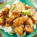 Baked Honey Sesame Chicken - Skip the Chinese take-out and try this easy homemade version instead. It tastes even better than your favorite restaurant dish