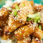 Baked Honey Sesame Chicken - Skip the Chinese take-out and try this easy homemade version instead. It tastes even better than your favorite restaurant dish