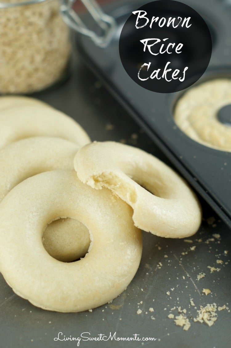 brown rice cakes recipe - These easy to make baked brown rice cakes are delicious, healthy and made in a fun way to get kids to kids to eat them. 
