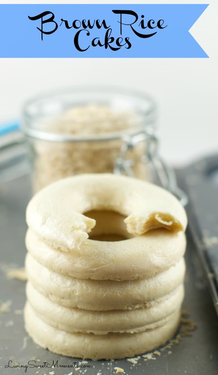 brown rice cakes recipe - These easy to make baked brown rice cakes are delicious, healthy and made in a fun way to get kids to kids to eat them as a snack.