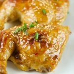 Chicken with Orange Plum Sauce - Roasted chicken glazed with sweet and sour orange plum sauce for a quick weeknight dinner idea. Easy to make and delicious.