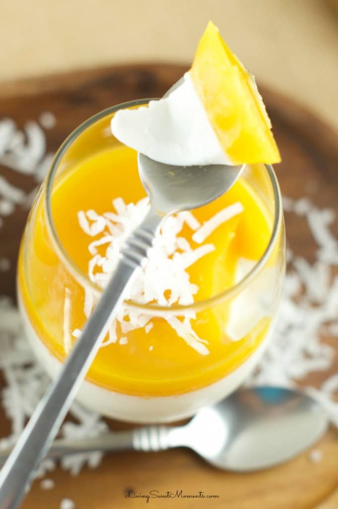 Coconut Panna Cotta With Mango Gelee - Living Sweet Moments