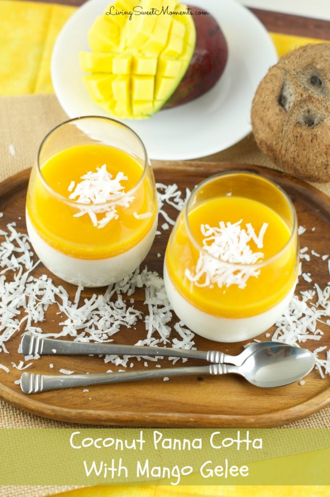 Coconut Panna Cotta With Mango Gelee - Living Sweet Moments