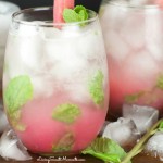 Rhubarb Mojito - delicious sweet cocktail that's refreshing and has lot's of flavor. Enjoy entertaining friends and family with this tasty tropical drink.