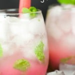 Rhubarb Mojito - delicious sweet cocktail that's refreshing and has lot's of flavor. Enjoy entertaining friends and family with this tasty tropical drink.