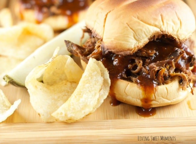 Slow Cooker Pulled BBQ Beef - Living Sweet Moments