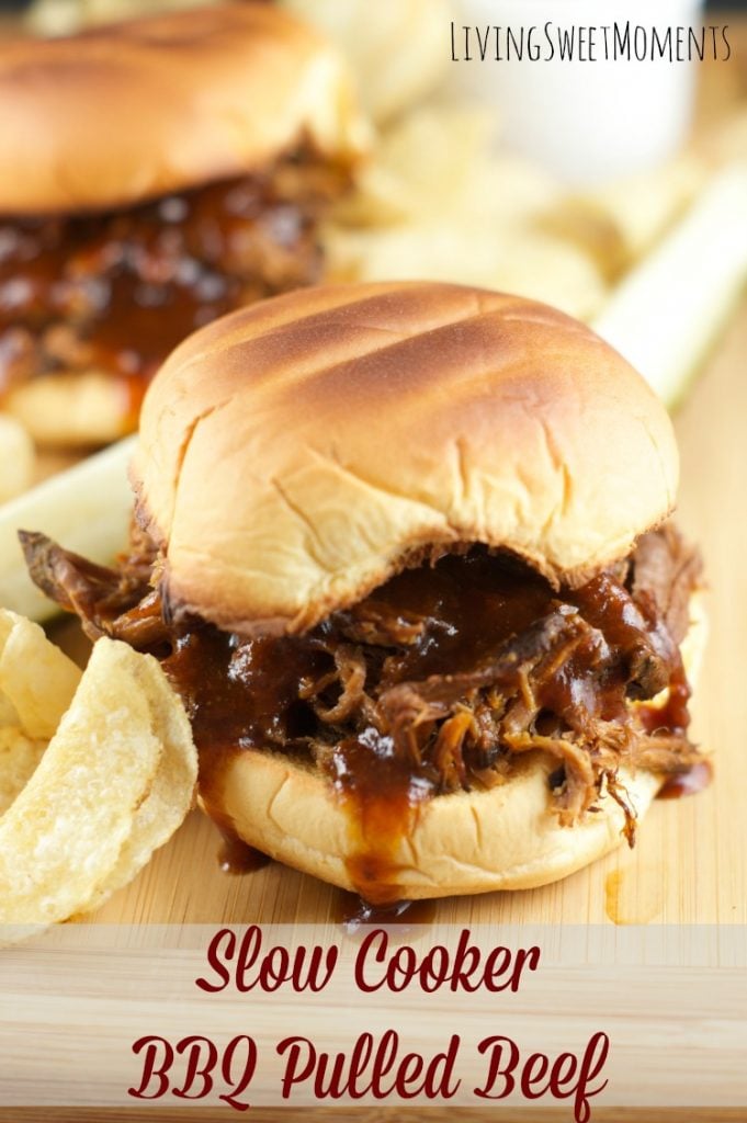 Slow Cooker Pulled BBQ Beef - Living Sweet Moments