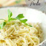 Cacio E Pepe Pasta - Only 5 ingredients needed to make this delicious pasta tossed with fresh pepper and pecorino and parmigiano cheeses. Have dinner on the table in 15 minutes or less.