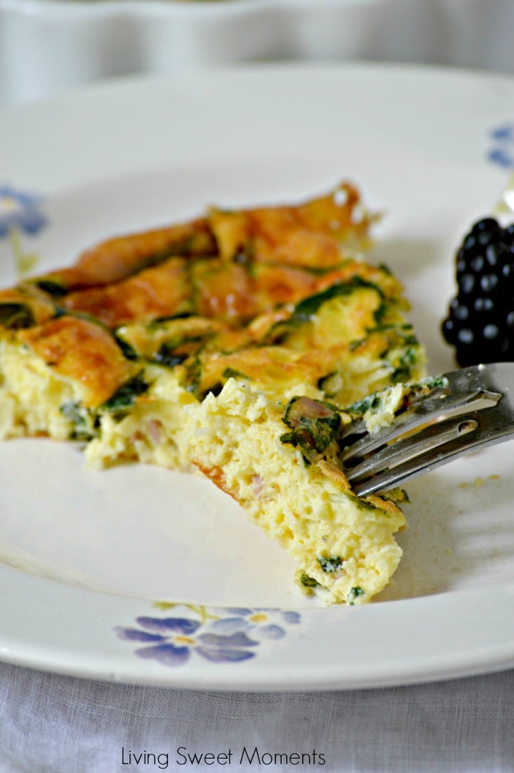 Crustless Spinach Quiche - This easy to make Gluten Free Crustless Spinach Quiche is the perfect Sunday brunch recipe that can be customized to any taste. 