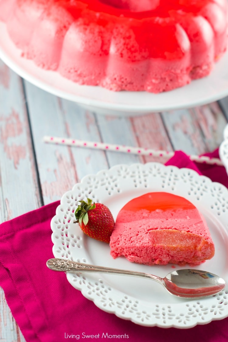 Magic Strawberry Jell0 Cake - Only 5 ingredients. this easy no-bake summer cake magically creates 3 layers of flavors that your family will love. Super yum