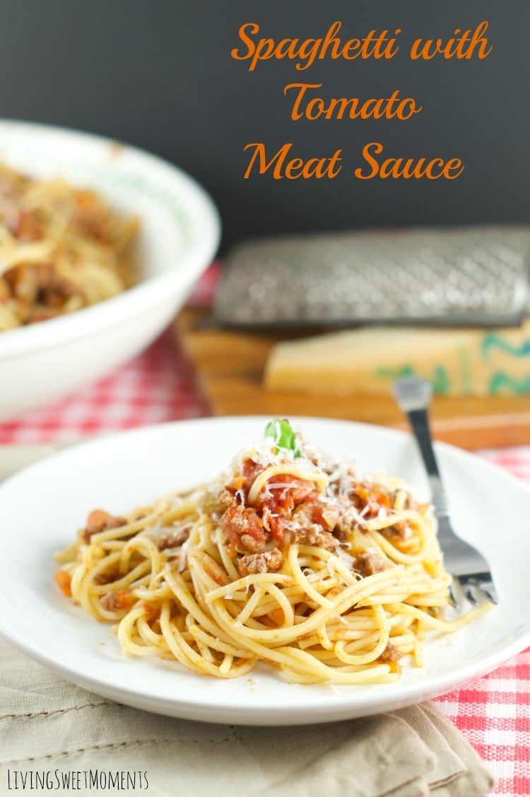 This amazing Spaghetti with meat sauce is the perfect quick weeknight dinner idea that your whole family will love. Enjoy a nice rich Italian sauce at home. 