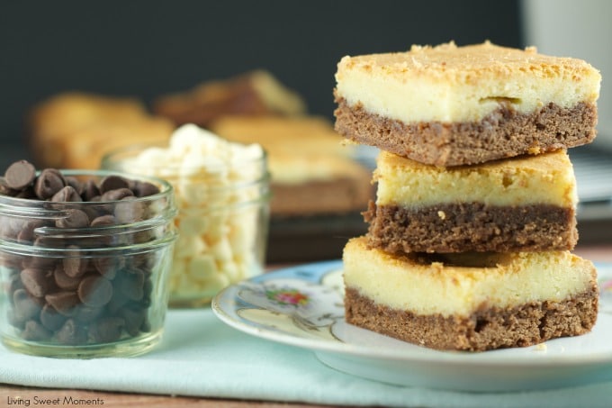 Tuxedo Brownies : Fudgy rich chocolate brownies are topped with a layer of soft white chocolate blondies. This yumy 2 layer brownie is a chocoholic's dream.