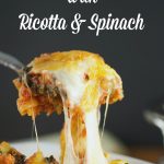 Baked Pasta With Ricotta And Spinach Recipe: have dinner on the table in 20 minutes or less! Delicious pasta is tossed with a homemade tomato ricotta sauce.