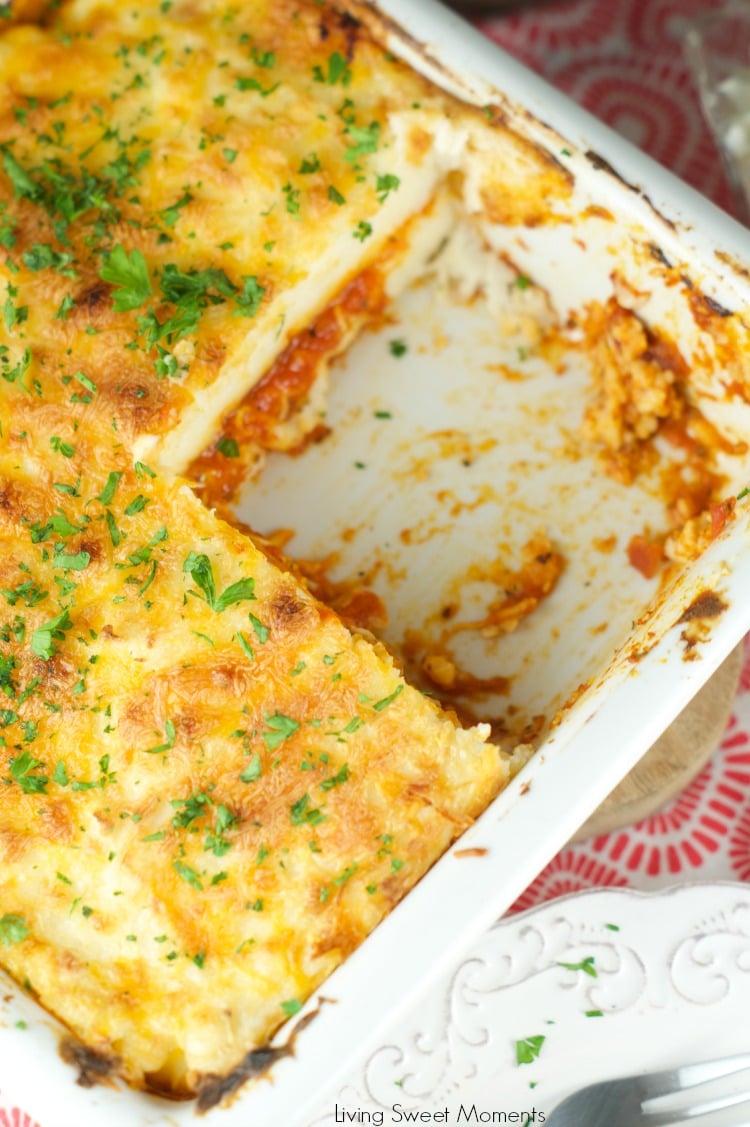 Baked polenta with Mascarpone and tomato sauce Recipe: delicious vegetarian dinner entree. Soft polenta made with mascarpone cheese and baked with tomato sauce 