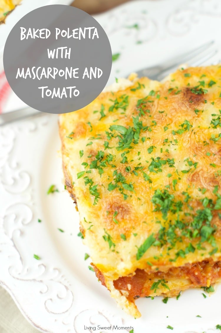 baked polenta with mascarpone and tomato sauce