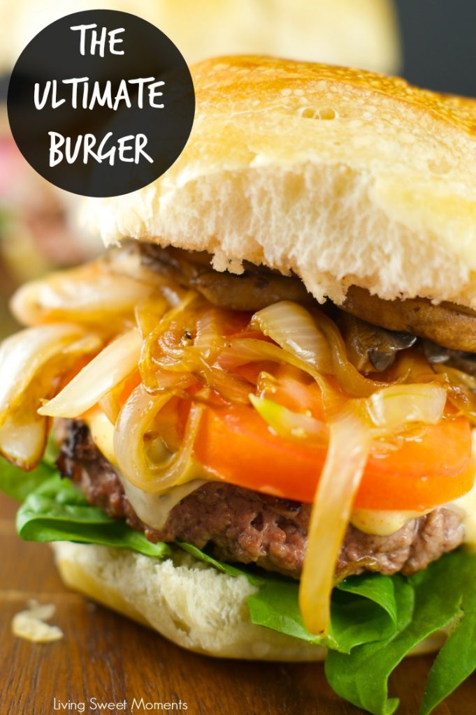 Burger With Caramelized Onions And Mushrooms - Living Sweet Moments