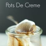 Chocolate Coffee Pots De Creme: One layer of silky chocolate custard topped with a layer of delicious coffee pot de creme served with whipped cream for a delicious creamy dessert