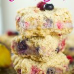 Lemon Creme Crumb Bars: Crumbly butter oatmeal crust with a citrus berry creme filling. These bars are the perfect summer dessert for any occasion