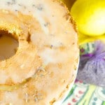 Lemon Lavender Chiffon Cake - this airy cake is infused with lavender and lemon and then topped with a lemon glaze. Delicious for dessert and tea time treat