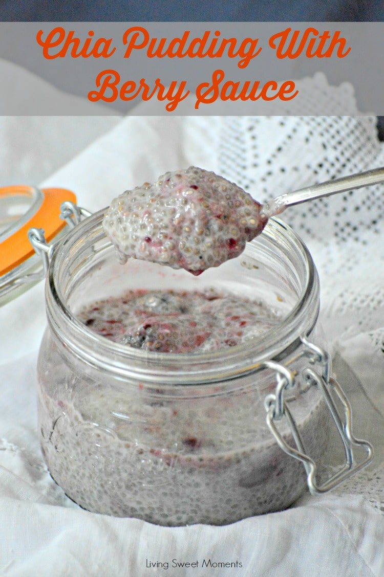 Chia Pudding With Berry Sauce: delicious and healthy breakfast and brunch idea. Gluten free chia pudding is paired with a homemade berry sauce. Easy and yumny!